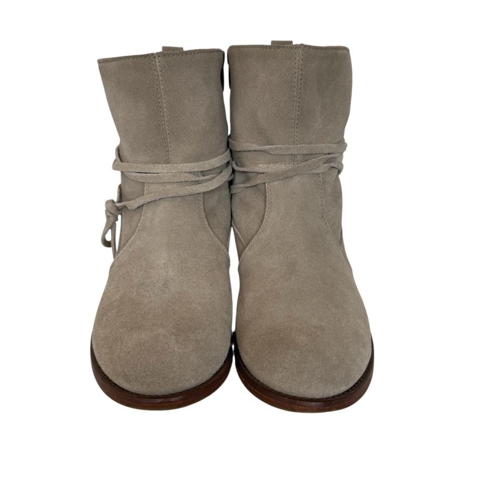Garnet Hill Gray Suede Ankle Boots
